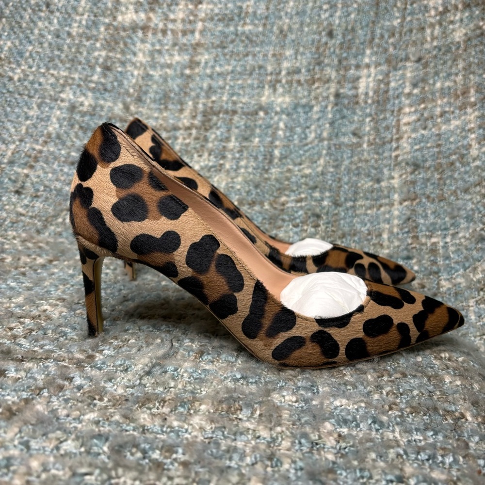 Rupert Sanderson New Nada Leather Stiletto Heels in Leopard Pony - Picture 6 of 10